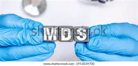 mds myelo dysplastic syndrome word stone stock photo