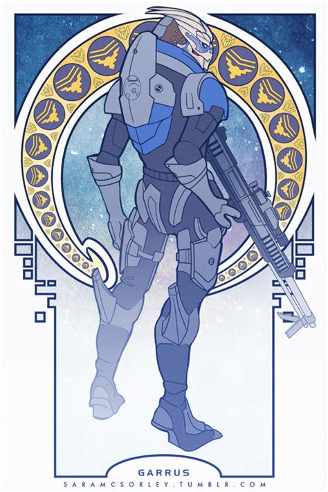 My Art Fanart Mass Effect Art Nouveau Commander Shepard