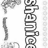 Coloring Shania Pages Shanice Girls Names Hellokids Shanika sketch template
