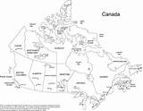 Canada Printable Map Provinces Blank Canadian Colouring Geography Coloring Kids Major Names States City Choose Board Print Maps sketch template