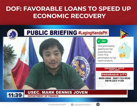 dof favorable loans  speed  economic recovery panoorin tinalakay ni department