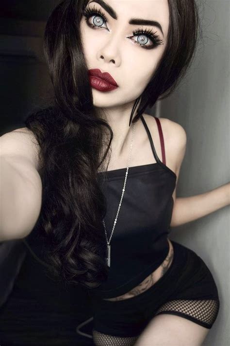 goth girl selfie