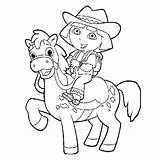 Dora Coloring Explorer Kids Pages Characters sketch template