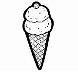 Cornet Ice Cream Coloring Coloringcrew sketch template