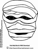 Mummy Mask Printable Halloween Masks Face Craft Coloring Monster Print Leehansen Cut Templates Template Pembroke Resident Visitors Pines Fl Activities sketch template