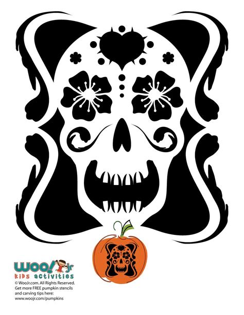 sugar skull pumpkin design woo jr kids activities pumpkin