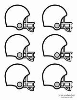 Football Helmets Small Toppers Decorations Cake Coloring Printable Pages Party Footballs Printables Helmet Print sketch template