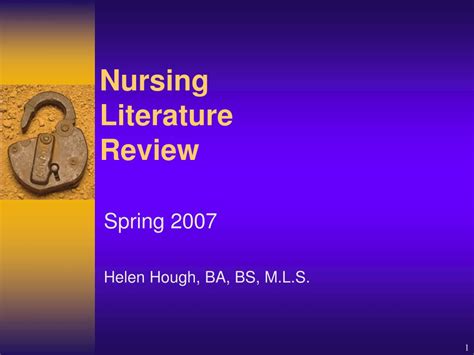 nursing literature review powerpoint