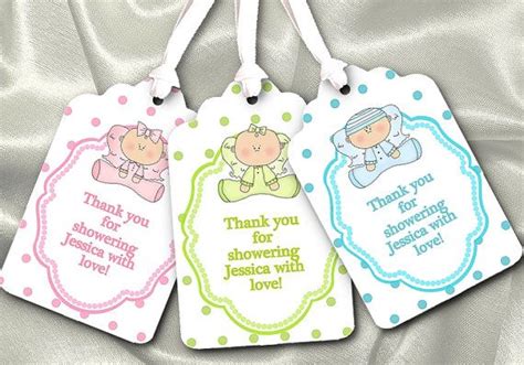gift tags  baby shower baby shower favor tag printables
