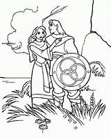 Coloring Quest Camelot sketch template