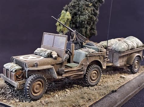 willys mb jeep plastic model military vehicle kit  scale