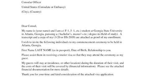 sample letter  consulate  visitor visa thankyou letter