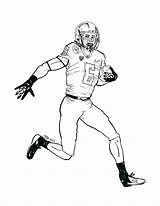 Coloring Football Pages Broncos Oregon Denver Nfl Player Players Ducks College Drawing Printable Print Back Stencil Tom Brady Colouring Color sketch template