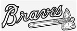 Braves Coloring Tomahawk Seekpng Veronica Falcons Atl Titanium sketch template