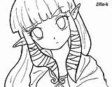 Zelda Coloring Princess Pages Coloringcrew sketch template