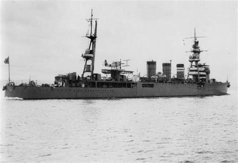 Japanese Light Cruiser Kinu Nagara Class Hiroshima Bay 1937