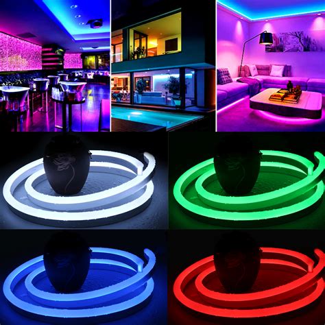 atom led rgb neon flex  rgb dc  ip waterproof xmm led neon flex  uk led lights