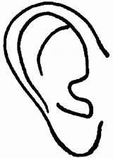 Ear Coloring Pages Ears Kids Right Listening Color Clipart Drawing Template Hear Library sketch template