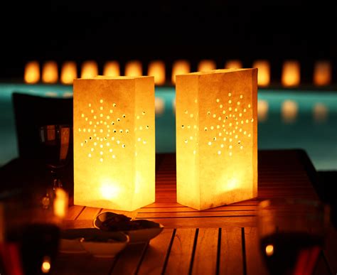 tea light paper candle lantern bags luminaries party ebay