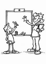 Teacher Student Coloring Pages Large sketch template