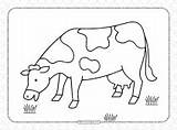 Cow Grazing sketch template