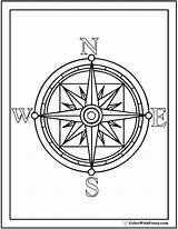 Compass Coloring Rose Pages Color Template Drawing Printable Pirate Colouring South North Getcolorings East West Getdrawings Printables Pdf Print sketch template