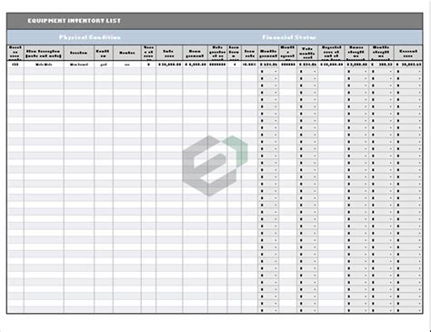 equipment inventory spreadsheet excel templates gambaran