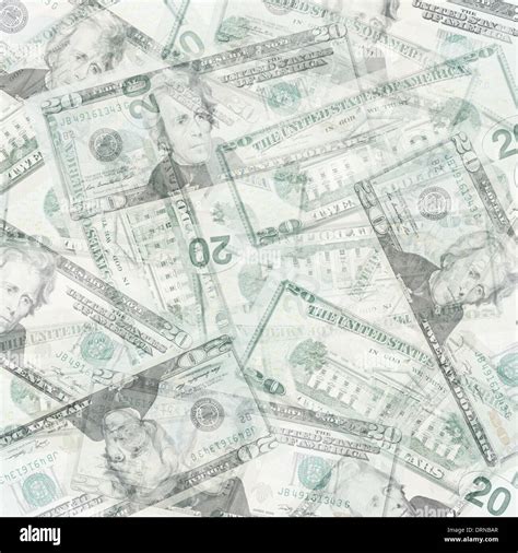 abstract money background  translucent twenty dollars stock photo