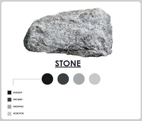 rock  shown   colors  sizes