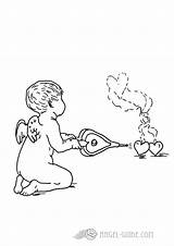 Cherub Angel Coloring Pages Wedding Drawing Cherubs Guide Printable Theme Heart Visit Stationary Invitations Drawings sketch template