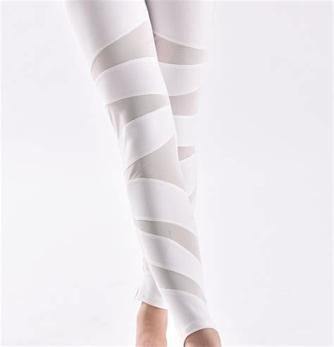 women white mesh yoga pants sexy dance athletic leggings breathable