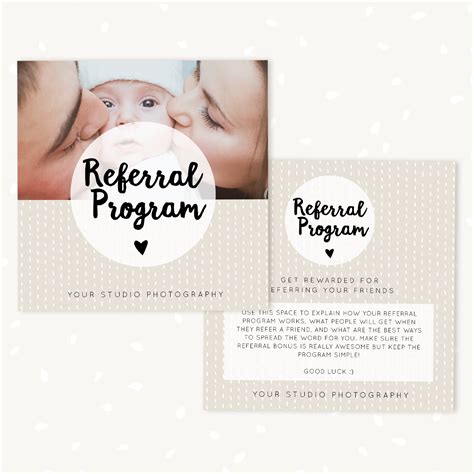 referral cards photoshop template strawberry kit