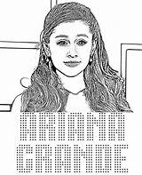 Ariana Grande Coloring Pages Print Color Printable Celebrity sketch template