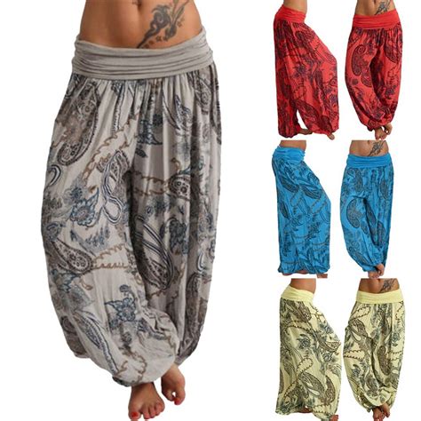 laamei boho pants for women printed winter autumn capris pants female