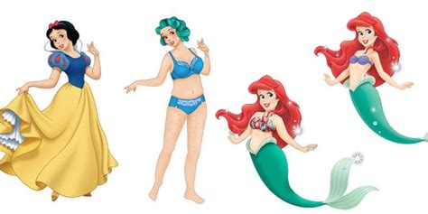 the disney princesses reimagined to represent girls of all shapes and sizes