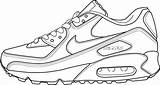 Nike Air Coloring Shoes Drawing Max 90 Sneakers Pages Jordan Force Shoe Dessin Chaussure Baby Template Airmax Drawings Booties Printable sketch template