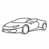 Aventador Roadster Cabriolet sketch template