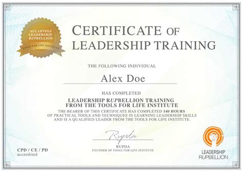 certificate leadership training