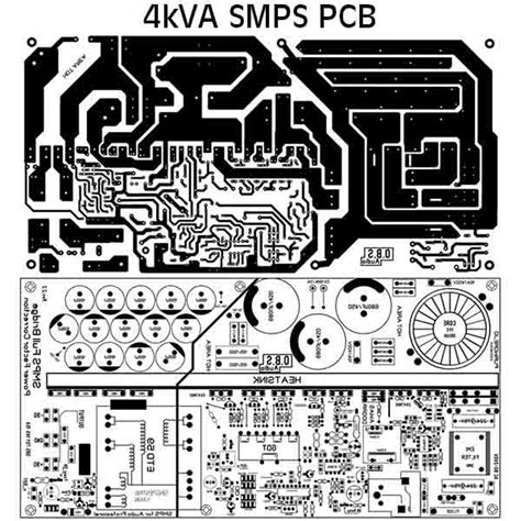 smps fullbridge pfc schematic pcb layout  electronic circuit