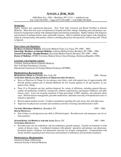 cv template physician resume format medical resume template