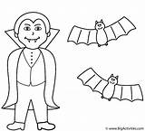 Coloring Halloween Vampire Bats Pages Bigactivities Vampires sketch template