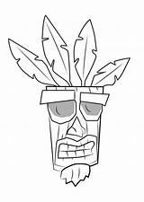 Crash Bandicoot Tiki Desenhar Tatuajes Cortex Drawingtutorials101 Hawaii Coloringgames Ouvrir sketch template