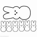 Peeps Bunnies Chicks Marshmallow Xcolorings sketch template