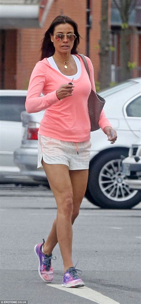 melanie sykes shows off her toned and tanned legs as she leaves gym session daily mail online