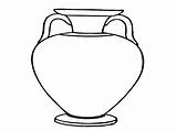 Vase Outline Greek Clipart Template sketch template