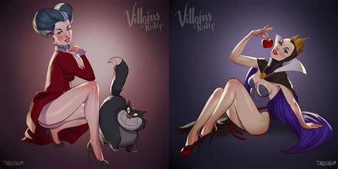 9 disney villains reimagined as pinup models [nsfw]