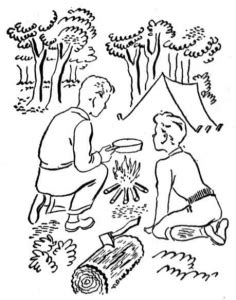 printable camping coloring pages