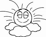 Coloring Sunny Sky Emoticon Heaven Seventh Pages Wecoloringpage sketch template