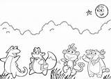 Dora Aventureira Exploradora Macaco Colorear Zum Desenho Hellokids Garfield Ausmalen Ausschneiden Tudodesenhos sketch template