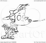Spitting Watermelon Cartoon Outline Seed Boy Clip Royalty Illustration Toonaday Rf Ron Leishman Clipart sketch template